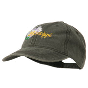 Mississippi State Flower Embroidered Washed Cap