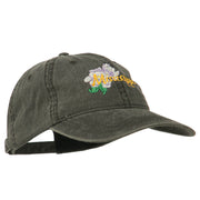 Mississippi State Flower Embroidered Washed Cap