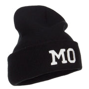 MO Missouri State Embroidered Long Beanie