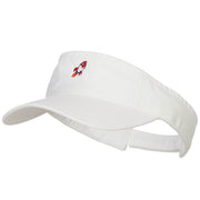 Mini Rocket Embroidered Cotton Washed Visor