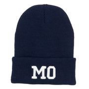 MO Missouri State Embroidered Long Beanie