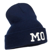 MO Missouri State Embroidered Long Beanie