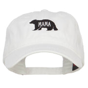 Mama Bear Embroidered Washed Cap