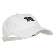 Mama Bear Embroidered Washed Cap