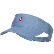 Mini Rocket Embroidered Cotton Washed Visor