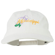 Mississippi State Flower Embroidered Washed Cap