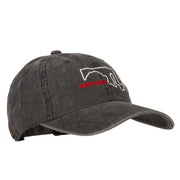 Maryland with Map Outline Embroidered Washed Cotton Twill Cap