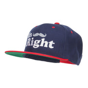 Mr Right Mustache Embroidered Snapback