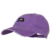 Mama Bear Embroidered Washed Cap