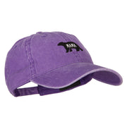 Mama Bear Embroidered Washed Cap