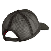2nd Marine Division Retired Embroidered Solid Cotton Twill Mesh Prostyle Cap - Charcoal OSFM