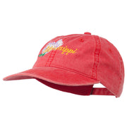 Mississippi State Flower Embroidered Washed Cap