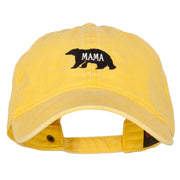 Mama Bear Embroidered Washed Cap