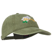 Mississippi State Flower Embroidered Washed Cap