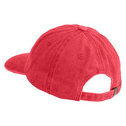 Mario World Logo Circle Patched Unstructured Pigment Dyed Cotton Cap - Red OSFM