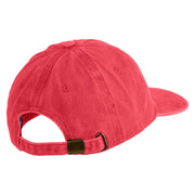 Mario World Logo Circle Patched Unstructured Pigment Dyed Cotton Cap - Red OSFM