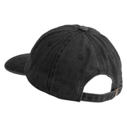Mario World Logo Circle Patched Unstructured Pigment Dyed Cotton Cap - Black OSFM