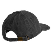 Mario World Logo Circle Patched Unstructured Pigment Dyed Cotton Cap - Black OSFM