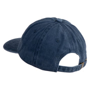 Mario World Logo Circle Patched Unstructured Pigment Dyed Cotton Cap - Navy OSFM