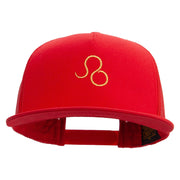 Leo Astrology Embroidered 5 Panel Mesh Trucker Snapback Cap - Red OSFM