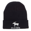 Maine State Moose Embroidered Cuff Beanie