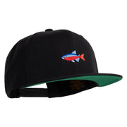 Cardinal Tetra Embroidered Wool Blend Prostyle Snapback Cap - Black OSFM