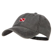 Mini Scuba Flag Embroidered Washed Cap