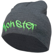 Monster Embroidered Short Beanie