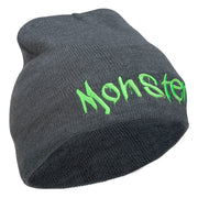 Monster Embroidered Short Beanie