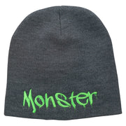 Monster Embroidered Short Beanie