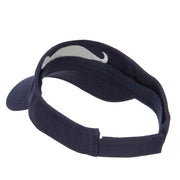 Mustache Embroidered Brushed Sun Visor