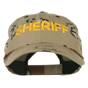 Sheriff Military Embroidered Camo Cap