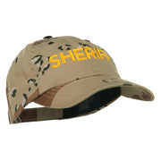 Sheriff Military Embroidered Camo Cap