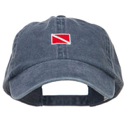 Mini Scuba Flag Embroidered Washed Cap