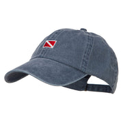 Mini Scuba Flag Embroidered Washed Cap