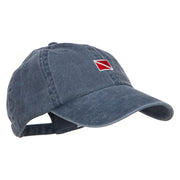 Mini Scuba Flag Embroidered Washed Cap