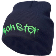 Monster Embroidered Short Beanie