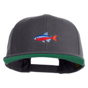 Cardinal Tetra Embroidered Wool Blend Prostyle Snapback Cap - Dark Grey OSFM