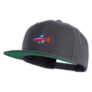 Cardinal Tetra Embroidered Wool Blend Prostyle Snapback Cap - Dark Grey OSFM