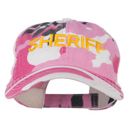 Sheriff Military Embroidered Camo Cap