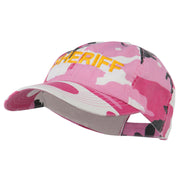 Sheriff Military Embroidered Camo Cap