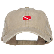 Mini Scuba Flag Embroidered Washed Cap