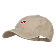 Mini Scuba Flag Embroidered Washed Cap