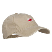 Mini Scuba Flag Embroidered Washed Cap