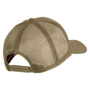 U.S. Marine Corps 2nd Marine Division Embroidered Solid Cotton Twill Mesh Prostyle Cap - Khaki OSFM