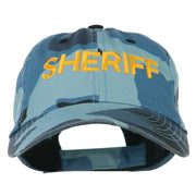 Sheriff Military Embroidered Camo Cap