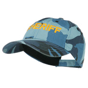 Sheriff Military Embroidered Camo Cap