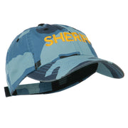 Sheriff Military Embroidered Camo Cap