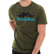 Mustache Month Graphic Design Unisex Ring Spun Combed Cotton Short Sleeve Deluxe Jersey T-Shirt