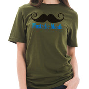 Mustache Month Graphic Design Unisex Ring Spun Combed Cotton Short Sleeve Deluxe Jersey T-Shirt